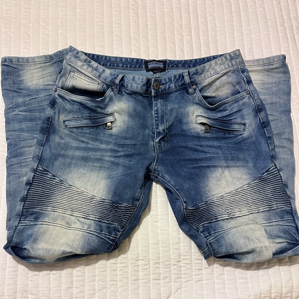 SMOKE RISE Moto Jeans - Picture 2 of 6